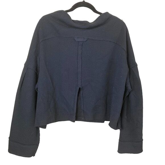 Free People Black Bunny Cropped Boat Neck Pullover - Picture 10 of 14